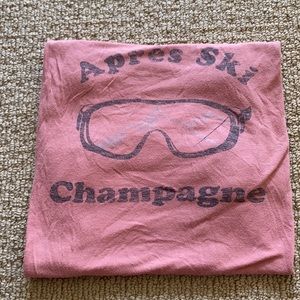 Aprés ski champagne vintage t-shirt SZ L